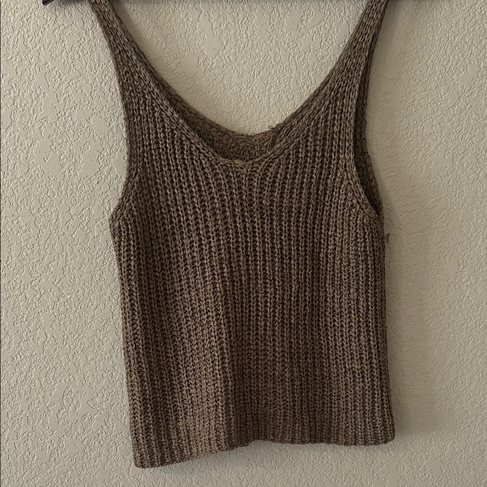 Green Knit Tank Top - Picture 5 of 5